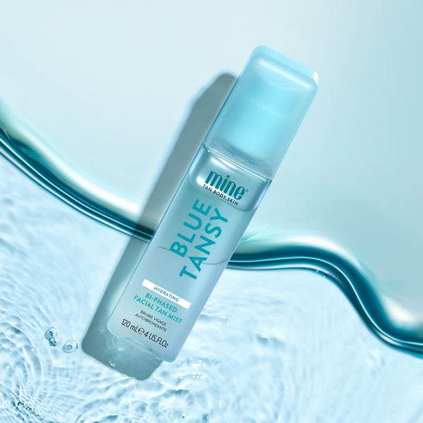 MineTan Body Skin Blue Tansy Bi-Phased Facial Tan Mist Mine Face