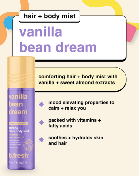 vanilla bean dream comforting hair + body mist